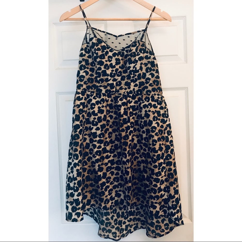 High Low Leopard Mini dress